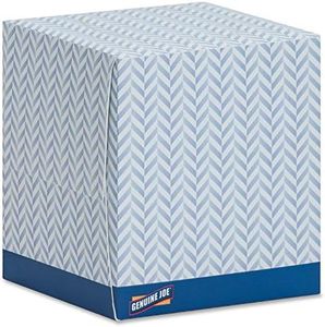 Genuine Joe GJO26085 Cube Box Facial Tissue, 2-Ply, 85 per Box, White (Pack of 36)