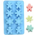 Orapink Christmas Silicone Chocolate Moulds Snowflake and Water Droplets Shape Cake Chocolate Candy Molds for Holiday Baking