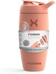 Promixx Pursuit Shaker Bottle Insulated Stainless Steel Water Bottle and Blender Cup, 18oz, Coral