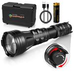 UniqueFire 850nm IR Illuminator Flashlight Lights for Night Vision,Fresnel Lens Zoomable Infrared Torch Light Rechargeable,Rapid Focus & Dimmer Switch,Exquisite Black Box Packaging Max Lighting 1000M