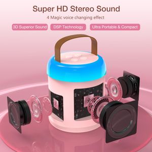 Kids Karaoke Machine with 2 Microphones – Pink
