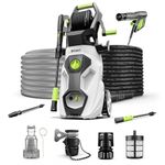 DYLECT Ultra Force High Pressure Car Washer Pump, 2200 Watts Motor, 200 Bars Pressure, 7.5L/Min Flow Rate, 5m Outlet Hose, Upright Design with Wheels for Bike, Home Cleaning, with 10 Accessories