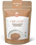 SPICY ORGANIC Ground Cinnamon Powder 16 oz. - Fresh Spice Seasoning for Tea, Coffee, Desserts, Oatmeal, Yogurt, Smoothies, and Trail Mix - USDA Organic Certified and Non-GMO