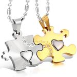 Amazon Collection Friend Heart Necklace Golds