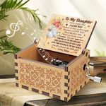 Music box,Wooden music box,You are my sunshine music box,Hand crank music box,Music box for girls,You are my sunshine gifts suitable for birthday,christmas (Mom sends her daughter you are my sunshine)