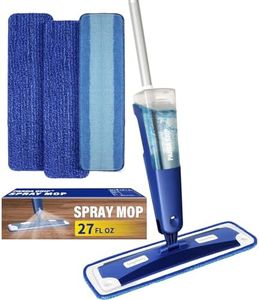 Mop for Multi-Purpose Floor Premium Spray Mop, 18 inch Professional Hardwood Wet and Dry Cleaning Mops with 3 Resuable Pads and Refilled Bottle, Blue