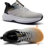 OrthoComfoot Men's Orthopedic Wide Toe Box Trail Sneakers: Cushioned Arch Support Heel Pain Shoes, Breathable Non Slip Footwear for Hiking & Outdoor Trips Dark Grey Size 9