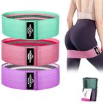 DICYWUDI Resistance Bands Set,3/6 Packs Fabric Exercise Bands,Non-Slip Workout Bands,Elastic Bands for Exercise- Premium Fabric Booty Bands for Exercise Fitness, Pilates, Stretching