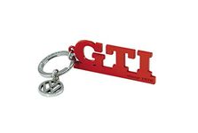 BRISA VW Collection - Volkswagen Metal Keychain Keyring Keychain Accessory Keyholder in GTI Design (Lettering Red)