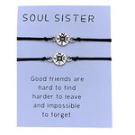 Soul Sister Bracelets for 2, Best Friend, Unbiological Sister Matching Bracelets, Compass Bracelet, Friendship Bracelet, Gift for Her, Long Distance