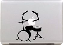 Vati Leaves Removable Creative Apple Drums Decal Sticker Skin Art Black for Apple MacBook Pro Air Mac 13" 15" inch/Unibody 13" 15" Inch Laptop