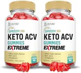 (2 Pack) Speedy Keto ACV Gummies Extreme 2000MG Speedy Keto Gummies Advanced Formula Apple Cider Vinegar with Pomegranate Beet Juice Powder B12 Vegan Non GMO 60 Gummys