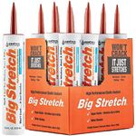 Sashco Big Stretch Acrylic Latex High Performance Caulking Sealant, 10.5 Ounce Cartridge, Redwood (Pack of 12)