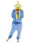 NEWCOSPLAY Unisex Adult Alien Onesie Pajamas Animal One Piece Costume Cosplay Sleepwear(Alien, Large)