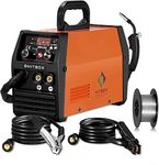 HITBOX 3 in 1 Portable MIG Welder Gasless 140A 240V Digital MIG Welding Machine Flux Core Solid Wire MIG ARC Lift TIG Inverter Welders with Mig Torch & 0.8mm Welding Wire, Best for Welding Beginners