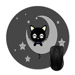 Goodaily Chococat on The Moon with Stars Mouse Pads Trendy Office Accessory 8inch