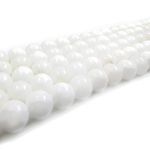 B2Beads Gemstone beads 8mm round, Verified and Packed in Canada, Natural Loose Stones, 45 beads/15” strand (Milky Quartz 2 strands-90 beads)