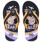 DOCTOR EXTRA SOFT Unisex-Child Kids Flip-Flop Soft Comfortable Indoor & Outdoor Slippers Stylish Non-Slip Slide Home Casual Cool Cartoon Cute House Chappals For Boys & Girls Peppa-Black-SM-5 UK