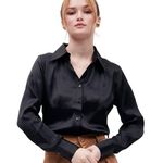 STYLOQUEEN FASHIONS Satin Shirt Women | Full Sleeve Shirt Women | Formal Shirt | Casual Shirt | Shirt Collar Slim Fit | Stylish Shirt Women | Shirts Women Stylish Western