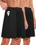 2 Pack Men's Athletic Gym Shorts - 