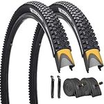 SIMEIQI 2 Pack Anti-Puncture 26x1.95 Bike Tires with 2 Levers and with or Without 2 Inner Tubes (26x1.95-2 Tires 2 Tubes 2 Levers)