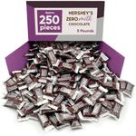 Hershys Milk Chocolate Sugar Free Miniatures Chocolate Candy Bar - 5 Pounds Approx 250 Pieces Individually Wrapped Milk Chocolate Candy Zero Sugar - Hershys Miniatures Chocolate Zero Sugar - Candy & Chocolate Sugar Free Snacks - Perfect for Sharing or Candy Buffet - Sugar Free Snacks Diabetic Friendly