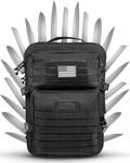 Chef Knife Bag Tactical Backpack | Knife Carrying Case with 30+ Pockets for Knives and Culinary Tools | Knife Organizer Bag for Chefs & Culinary Students | Knives & Tools Not Included, Black, XL,