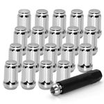 LUJIANI M12x1.25 Lug Nuts, Chrome Trailer Lug Nuts with Socket Key Replacement Compatible with Nissan Altima 1993-2022, Nissan Maxima 1988-2022, Aftermarket Wheel 20pcs Closed End Lug Nuts