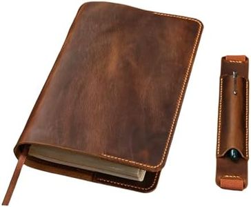 Personalized Leather cover for bible KJV, Custom leather holy bible book case cover christian gifts for men women (Standard Cover Size, With Pen Sleeve)