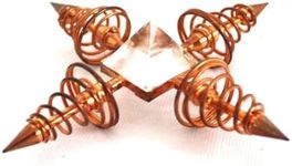 Exquisite Copper Coil Crystal Quartz Pyramid Energy Generator 4 Points Healing Reiki Sacred Gift Pyramid Generator Crystal Pencil Point Programmable Divine