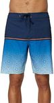 O'NEILL Men's 19" Split Print Boardshorts - Men's Swim Trunks with Fast-Drying Stretch Fabric and Pockets, Navy | Hyperfreak Trvlr Nomad, 31