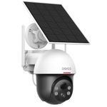 DEKCO Outdoor Security Camera Wireless, Camera Surveillance Exterieur, Solar and Battery Powered, Panoramic Pan Tilt Zoom, Auto Tracking, 2K Night Vision, Spotlight, 2-Way Talk