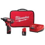 Milwaukee 2401-20 M12 12-Volt Lithium-Ion Cordless 1/4 in. Hex Screwdriver (Tool-Only)