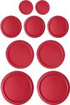 Replacement Lids for Pyrex Containers (2) 1-Cup (3) 2-Cup (2) 4-Cup (2) 7-Cup (Red)