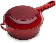 Le Creuset Signature Cast Iron 2-in-1 Pan, 22 cm, 2.3 L, Cerise, 25044220602460