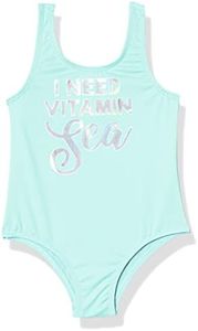 Pink Platinum Girls' Iridescent One Piece Swimsuit, Seafoam, 2T