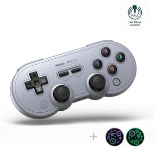8Bitdo Sn30 Pro Wireless Bluetooth Controller, Hall Effect Joystick Update, Retro Gamepad for Switch, PC, Steam Deck, Android, Raspberry PI, iPhone, iPad, macOS and Apple TV (Gray Edition)