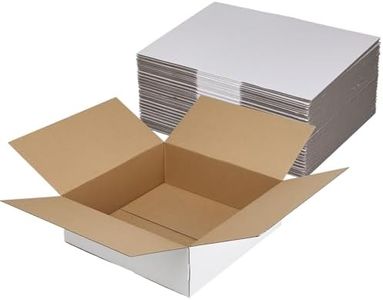 Hoikwo 12x12x4 Shipping Boxes Set of 25, White Corrugated Cardboard Box for Small Business for Packaging Mailing