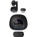 Logitech Group Video Conferencing System, Full HD 1080p, Autofocus, USB, Skype for Business, Teams, Zoom, Fuze, Hangouts Meet, Hardware, Cortana, Cisco Jabber, Laptop/PC/Mac - Black