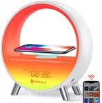 Dekala【Upgraded Arches Gradual Sunrise Alarm Clock with Wireless Charging Bluetooth Speaker White Noise Sleep Sound Machine with Night Light for Adults Touch/App/Button Control Work with Alexa