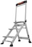 Little Giant Ladders Jumbo Step, Foldable 3-Step Stool, 2.2-Ft Aluminum, with Platform Steps, Handrail, and Tool Tray, 375 lb Load Capacity, Type 1AA, 8.7-Ft Reach, (11903)