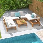 SUNSITT 6 Piece Acacia Wood Patio F