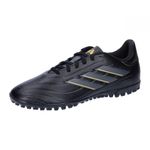 adidas COPA Pure II Club Football Boots Turf, Carbon Black/Carbon/Gold Metallic, 6.5 UK