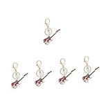 Abaodam 5pcs Guitar Keychain Disco 