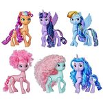 My Little Pony Dolls Rainbow Celebration, 6 Pony Figure Set, 5.5-Inch Dolls, My Little Pony Toys for 3 Year Old Girls and Boys, Unicorn Toys (Amazon Exclusive)