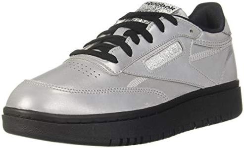 Reebok Classics Women's Club C Double MSILVE/Black Tennis Shoe (FV1090)