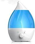 Arendo - Cool Mist Humidifier -1.3l extra large capacity - Ultrasonic Diffuser incl. Water Filter - for Essential Oil - Air Humidifier - Aromatherapy - 7 LED color change night light - silent