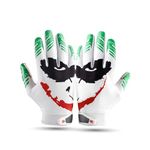 Repster Jester Youth Football Gloves - Tacky Grip Skin Tight Adult Football Gloves - Pro Elite Super Sticky Receiver Football Gloves - Youth Sizes (M-L)