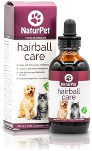 NaturPet Hairball Care | Natural Herbal Drops to Support Digestion, Hairballs, Gas, Bloating | Cats& Dogs | 100mL