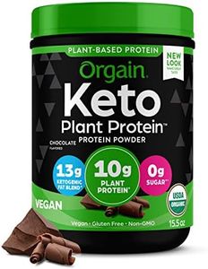 Orgain Keto Plant-Based Protein Powder, Chocolate - 10g of Protein, Keto Friendly, Organic, Vegan, Gluten Free, Organic Prebiotic Fiber, 0.97 Lb (Packaging May Vary)